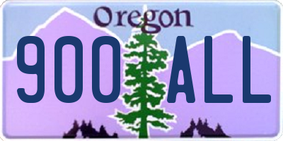 OR license plate 900ALL