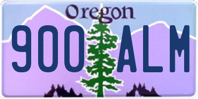 OR license plate 900ALM