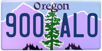 OR license plate 900ALO