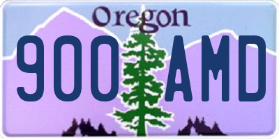 OR license plate 900AMD