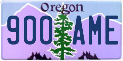 OR license plate 900AME