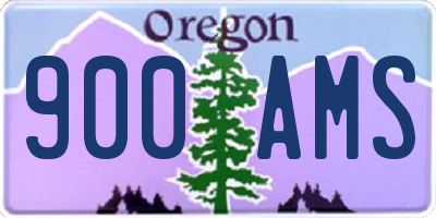OR license plate 900AMS