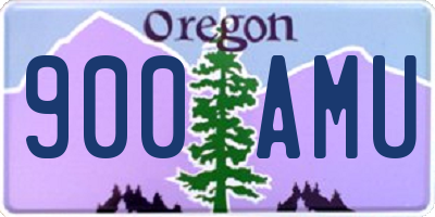 OR license plate 900AMU