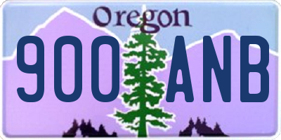 OR license plate 900ANB