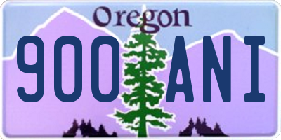 OR license plate 900ANI
