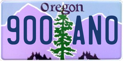OR license plate 900ANO