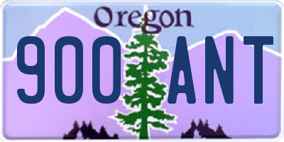 OR license plate 900ANT