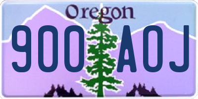 OR license plate 900AOJ