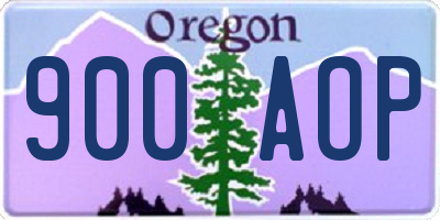 OR license plate 900AOP