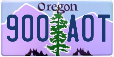 OR license plate 900AOT