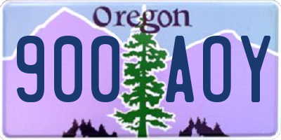 OR license plate 900AOY