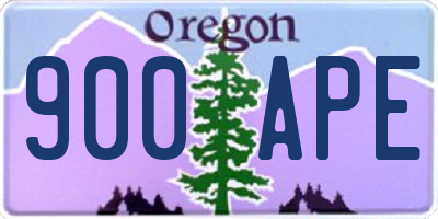 OR license plate 900APE