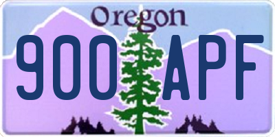 OR license plate 900APF