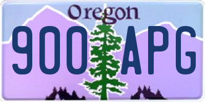 OR license plate 900APG