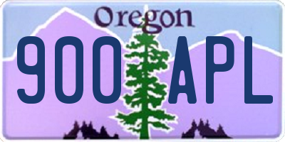 OR license plate 900APL