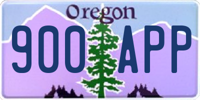 OR license plate 900APP