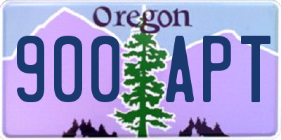 OR license plate 900APT