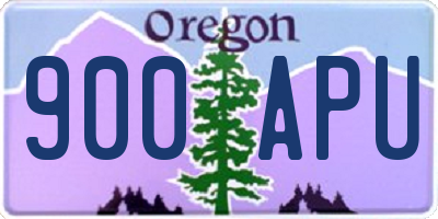 OR license plate 900APU