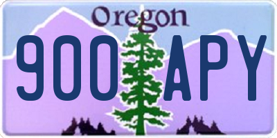 OR license plate 900APY