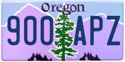 OR license plate 900APZ