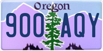 OR license plate 900AQY