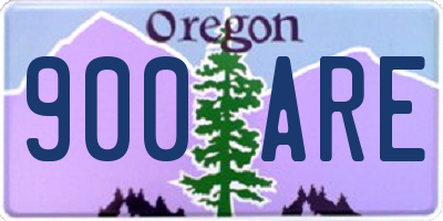 OR license plate 900ARE