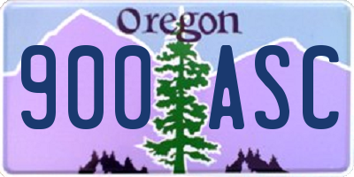 OR license plate 900ASC