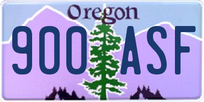 OR license plate 900ASF