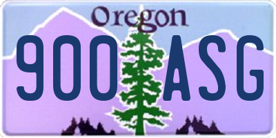 OR license plate 900ASG