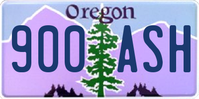OR license plate 900ASH
