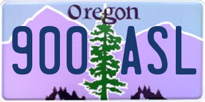 OR license plate 900ASL