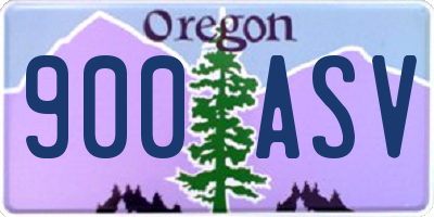 OR license plate 900ASV