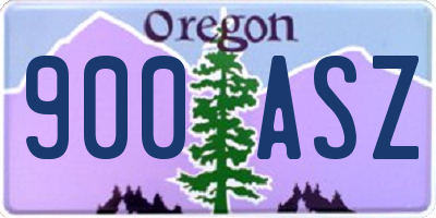 OR license plate 900ASZ