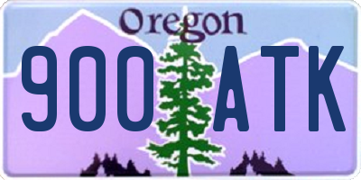 OR license plate 900ATK