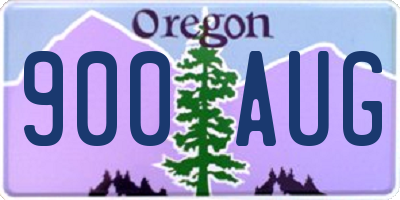 OR license plate 900AUG
