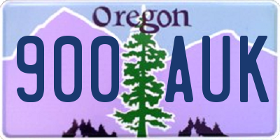 OR license plate 900AUK