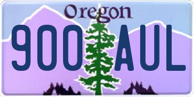 OR license plate 900AUL