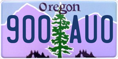 OR license plate 900AUO