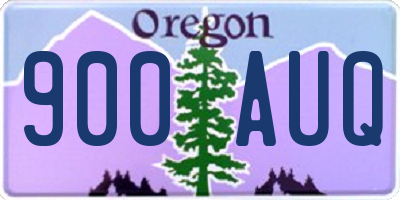 OR license plate 900AUQ