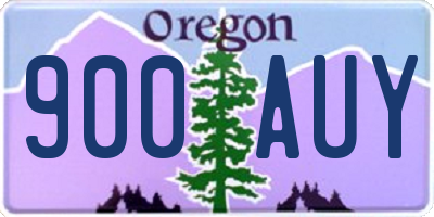 OR license plate 900AUY