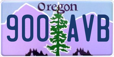 OR license plate 900AVB