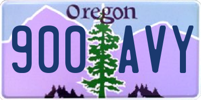OR license plate 900AVY