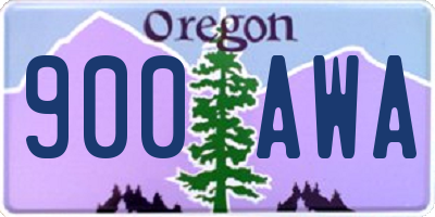 OR license plate 900AWA