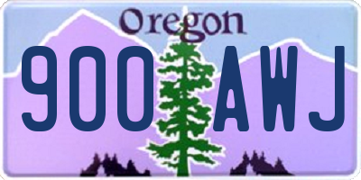 OR license plate 900AWJ