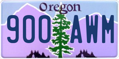 OR license plate 900AWM