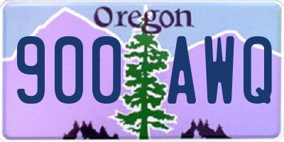OR license plate 900AWQ
