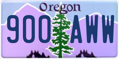 OR license plate 900AWW