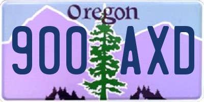OR license plate 900AXD