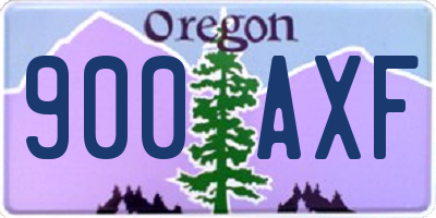 OR license plate 900AXF