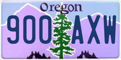 OR license plate 900AXW